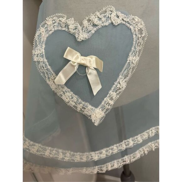 Apron Vintage chiffon Baby Blue with Heart& ring  Mrs Maisel !!
Great if you are - Picture 2 of 3